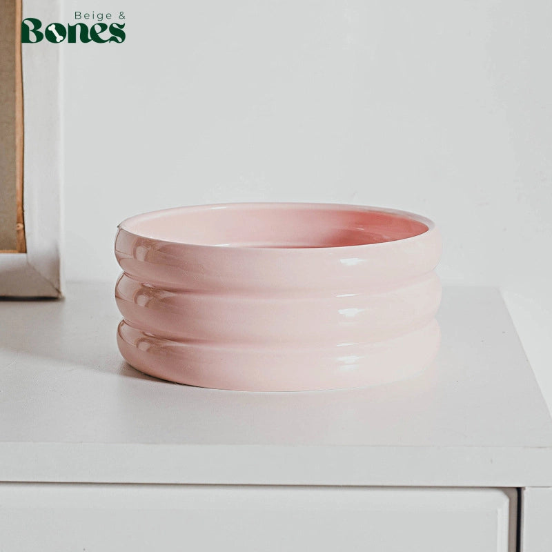 Ceramic Pet bowls pink