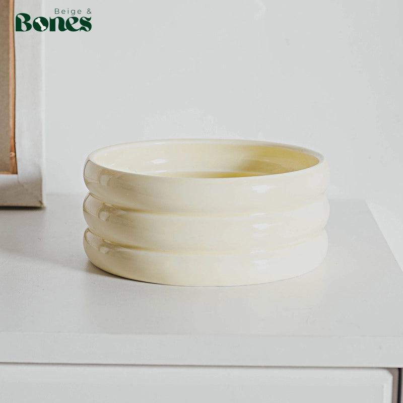 Ceramic Pet bowl yellow