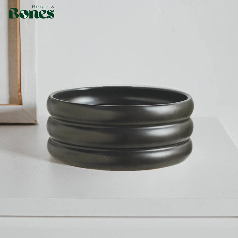 Ceramic Pet bowl black