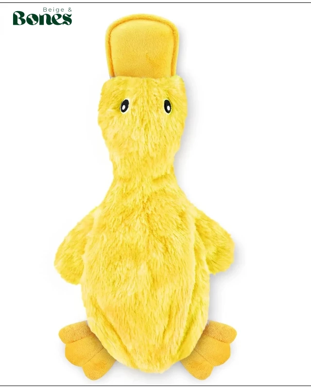 Plush yellow duck pet toy