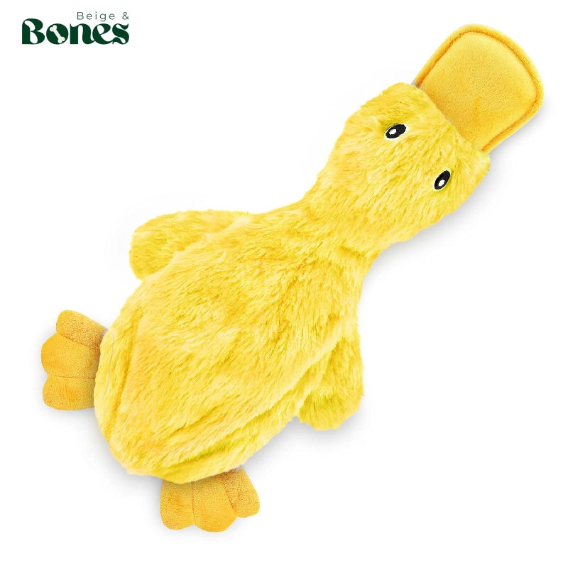 Plush yellow duck pet toy