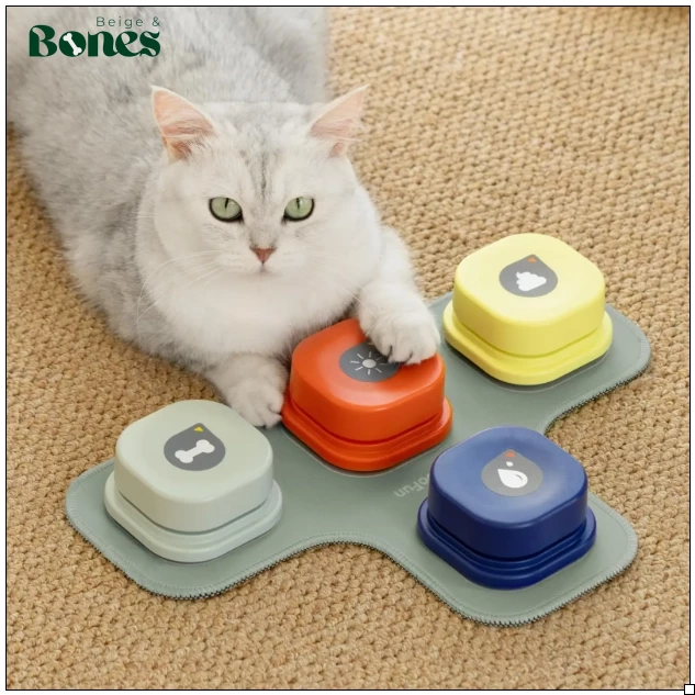 Pet Training Communication Buttons with cat