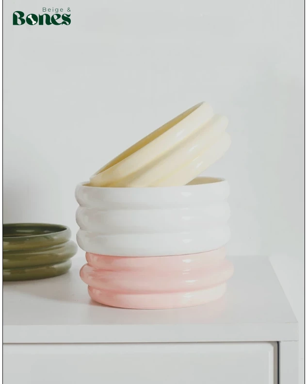 Stacked Ceramic Pet bowls