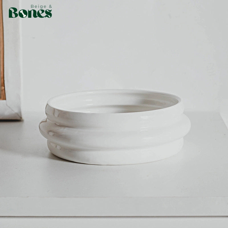 Ceramic Pet bowl white